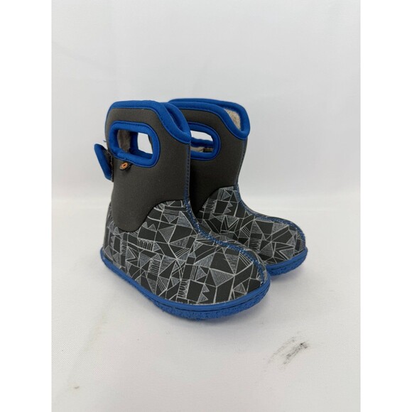 Baby Bogs Maze Infant Size 7 Snow Boots Blue Gray - Picture 1 of 6